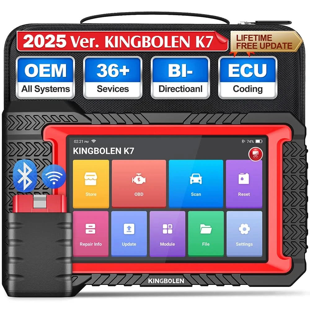 USA EU Lager Kingbolen K7 12V Fahrzeugdiagnosetools 31 Resets Auto OBD2 Scanner Diagnosegerät für alle Autos
