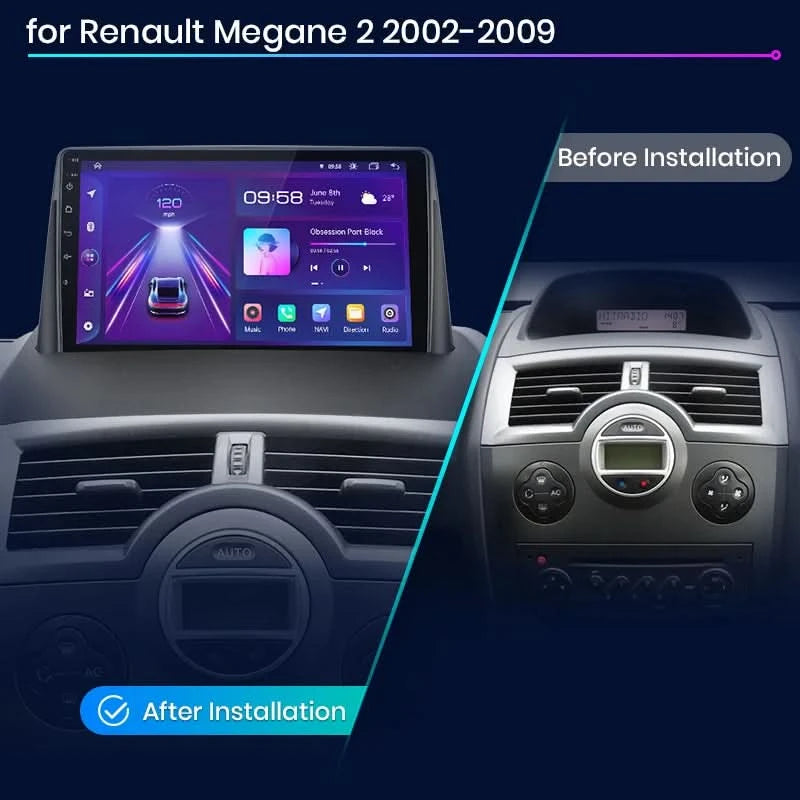 Junsun V1 EU Stock Wireless CarPlay Android Auto Car Radio Navigation for Renault Megane 2 2002-2009 Accessories Navigation 2007