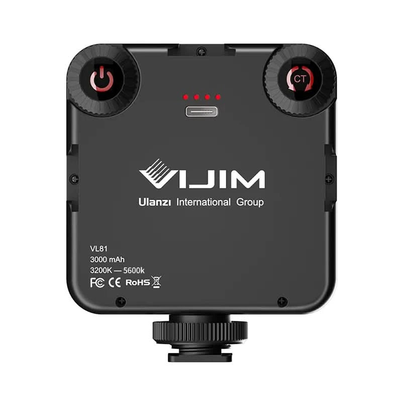 Ulanzi VIJIM VL81 VL200 3200k-5600K Dimmbare Mini-LED-Videoleuchte für Smartphone-SLR-Kameras, wiederaufladbar, Vlog, 3000mAh, Aufhelllicht