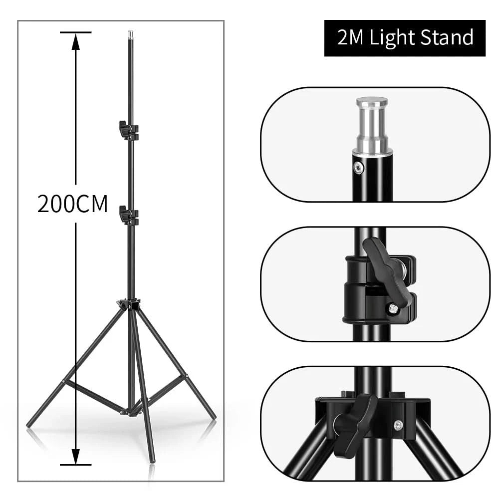 Studio-Kit Foto Softbox Lichtbox Beleuchtung Einzelne Led-Lampe mit Stativ Fotografie Shooting Soft Box Blitz E27 Zubehör