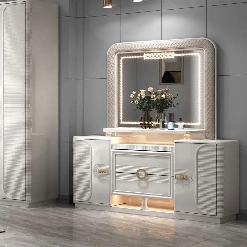 ！@Modern Leather Bedroom Furniture with Massage Function Bedroom Sets Luxury king Size Bed Room Furniture