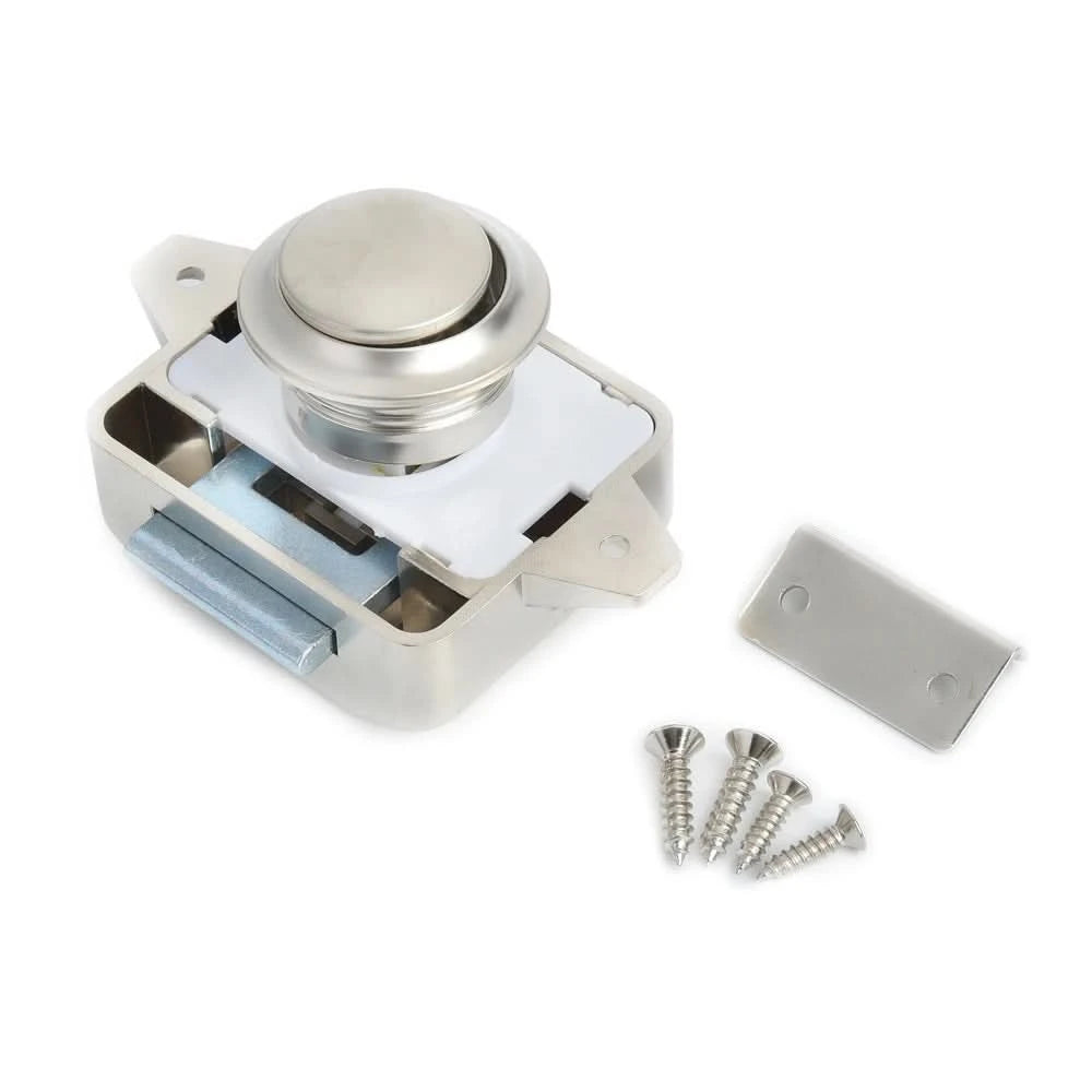 KAK 20 pieces RV Lock Push Lock for Camper Car RV Yacht Push Locks Furniture Cabinet Door Lock Hardware Child Safety Drawer Lock