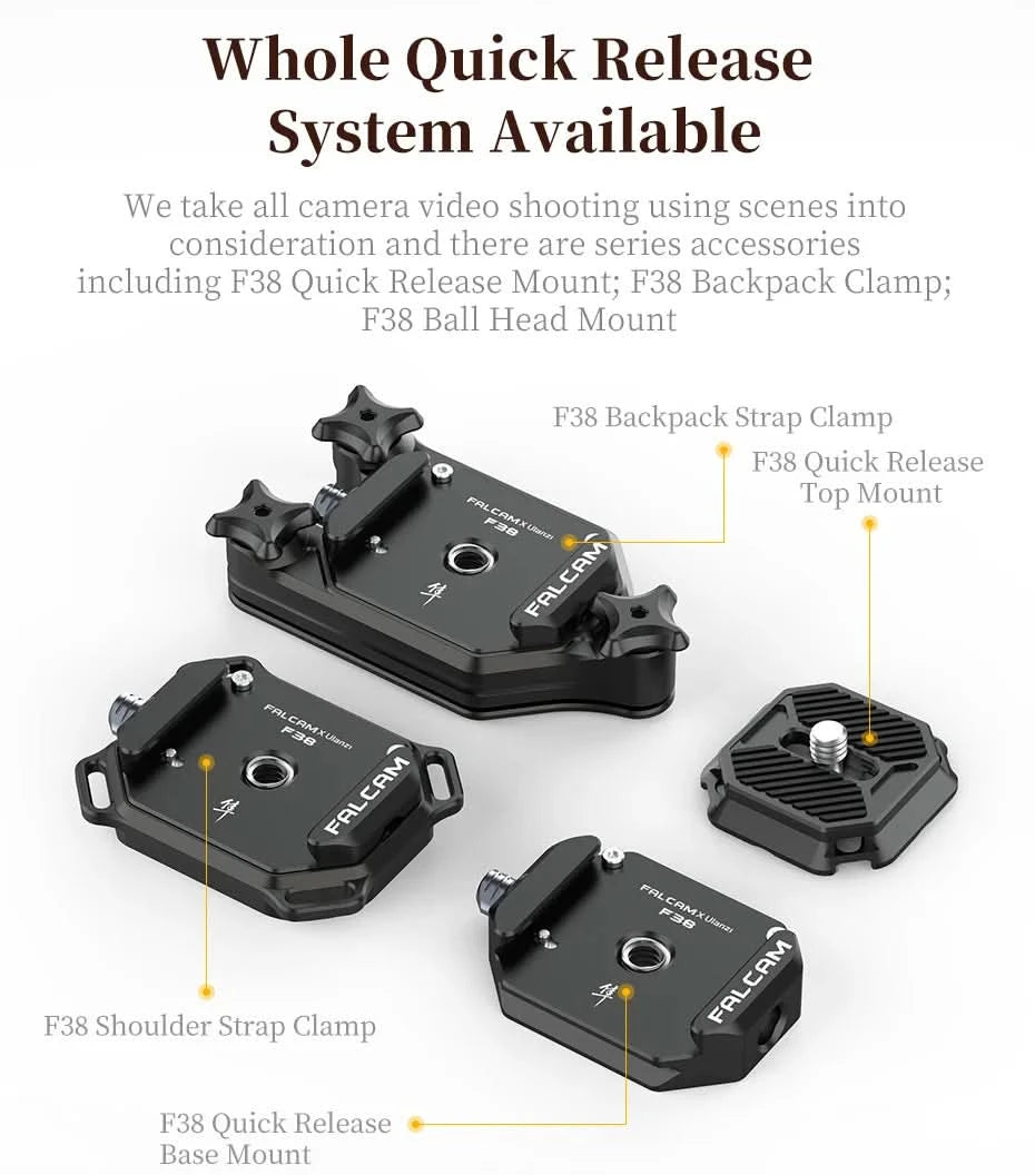 Ulanzi FALCAM F38 Universal Arca-Swiss Schnellwechselsystem Platte Klemme Schnellwechsel-Set für DSLR-Kamera Gimbal Stativ