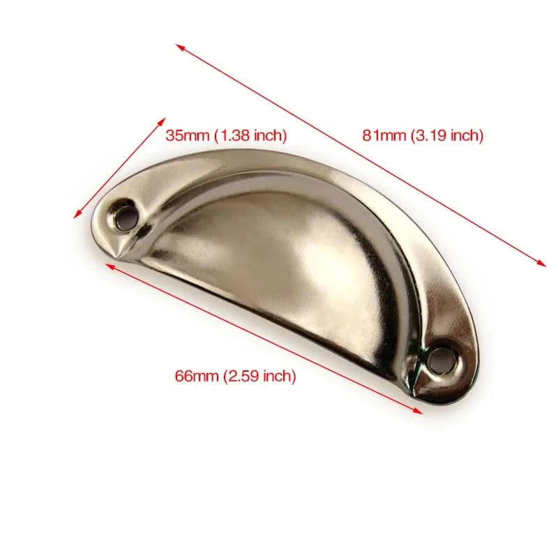 KAK 2PCS Retro Metal Kitchen Drawer Cabinet Door Handle And Furniture Knobs Handware Cupboard Antique Brass Shell Pull Handles