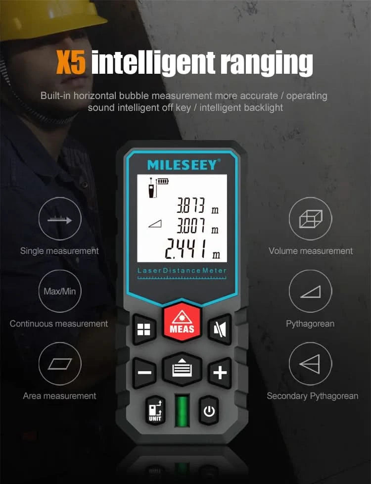 Mileseey X5 S6 Laser Tape Measure Laser Profesional Laser Distance Meter Trena Rangefinder Laser Metro Laser Range Finder