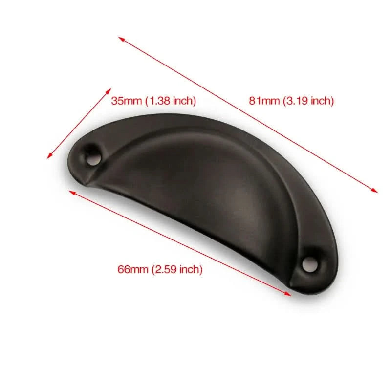 KAK 2 STÜCK Retro Metall Küchenschubladengriff und Möbelknöpfe Schrank Antik Messing Muschelgriffe