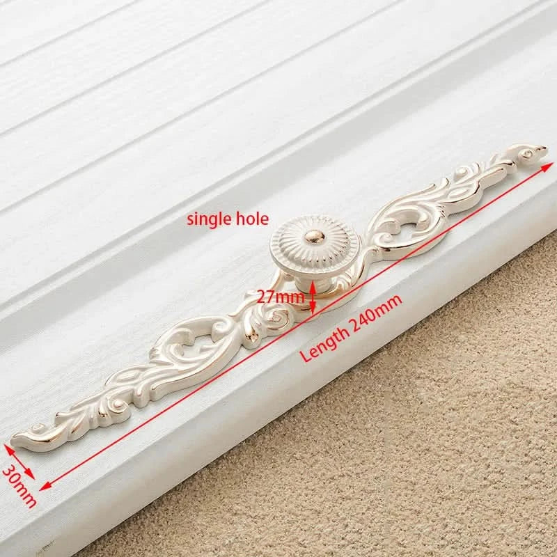 KAK Zinc Aolly Ivory White Cabinet Handles Kitchen Cupboard Door Pulls Drawer Knobs European Fashion Furniture Handle Hardware