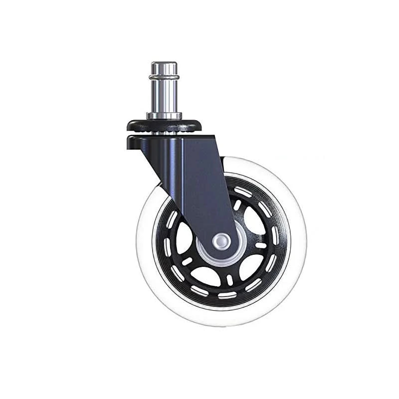 5PCS KAK 3" Universal Mute Wheel Office Chair Caster Replacement 60KG Casters Rubber Soft Safe Roller Furniture Wheel Hardware