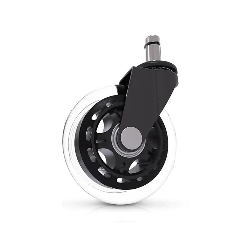 5PCS KAK 3" Universal Mute Wheel Office Chair Caster Replacement 60KG Casters Rubber Soft Safe Roller Furniture Wheel Hardware