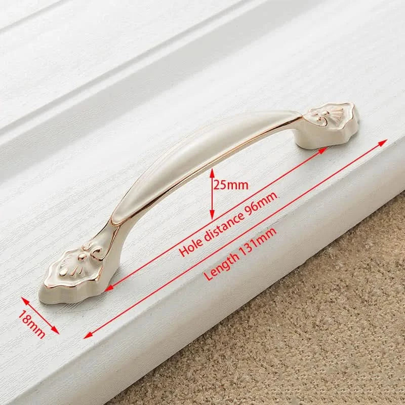 KAK Zinc Aolly Ivory White Cabinet Handles Kitchen Cupboard Door Pulls Drawer Knobs European Fashion Furniture Handle Hardware