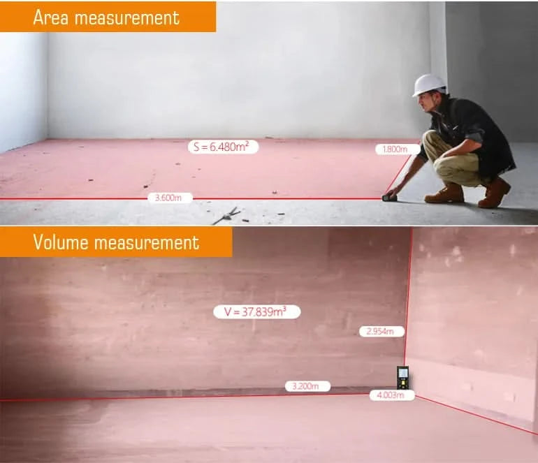 Mileseey Laser-Entfernungsmesser Elektronisches Laser-Messrad Digitales Laser-Entfernungsmessgerät Trena Metro Laser-Entfernungsmesser Maßband