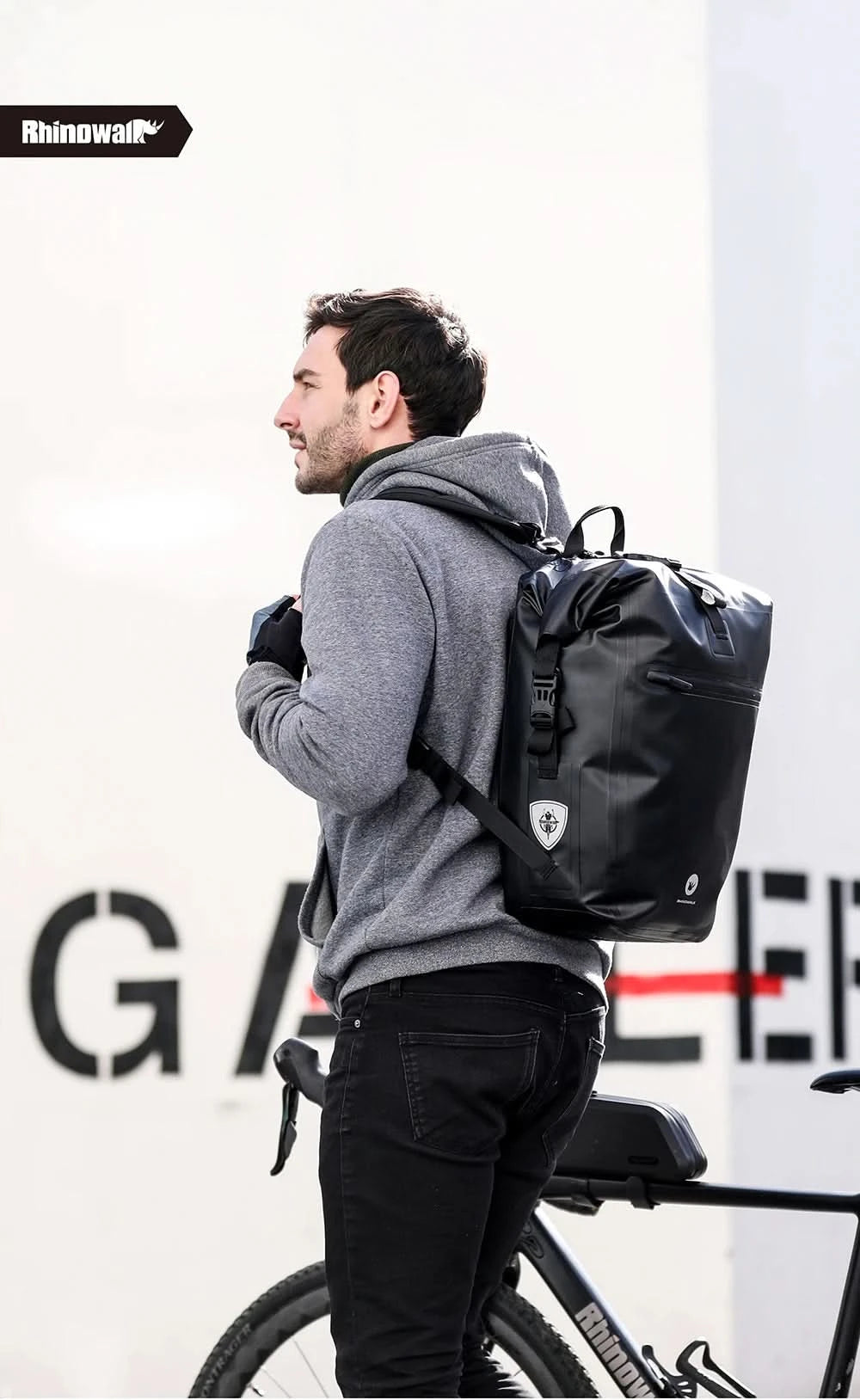 Rhinowalk Fahrradtasche & Gepäckträgertasche, 100 % wasserdicht, 27 l großes Fassungsvermögen, multifunktionale Gepäckträgertasche, Fahrradtaschen