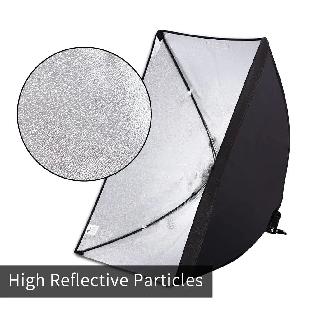 Studio-Kit Foto Softbox Lichtbox Beleuchtung Einzelne Led-Lampe mit Stativ Fotografie Shooting Soft Box Blitz E27 Zubehör