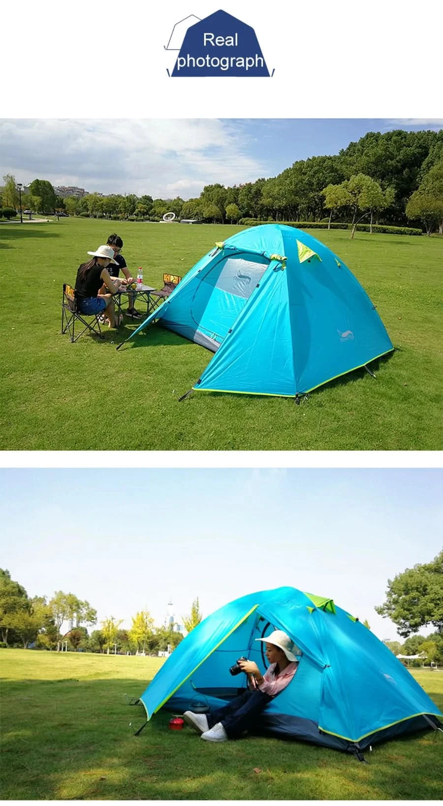 Desert&Fox 1-Personen-Trekkingzelt Einzel-Campingzelte Wasserdichtes Leichtes tragbares Zelt mit Tragetasche für Strandreisen Picknick
