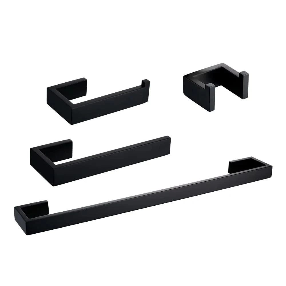 Stainless Steel Black Wall Mounted Screw Hook Paper Holder Towel/ Tissue Holder Towel Bar Bathroom Accessories