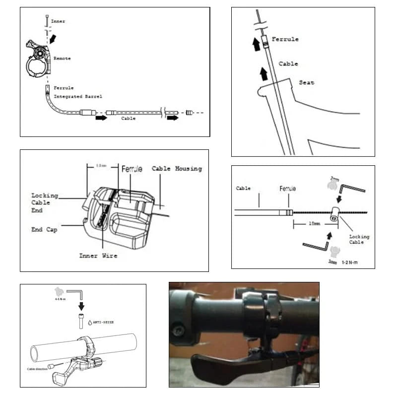 KS EXA 900I Wire Control Hydraulic Seat Tube MTB Seatpost 30.9/31.6mm Cable Remote Internal Routing Dropper