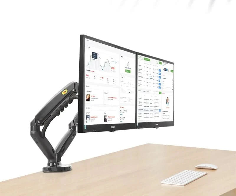 Weiße Dual-Monitorhalterung 17-30 Zoll, Halterung Belastbarkeit 2-9 kg pro Arm, NB F160