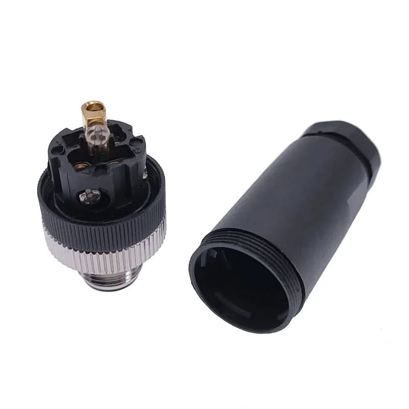 M12 sensor connector 4pin 5pin M12-8 waterproof male&female plug screw threaded coupling A Code sensor connectors
