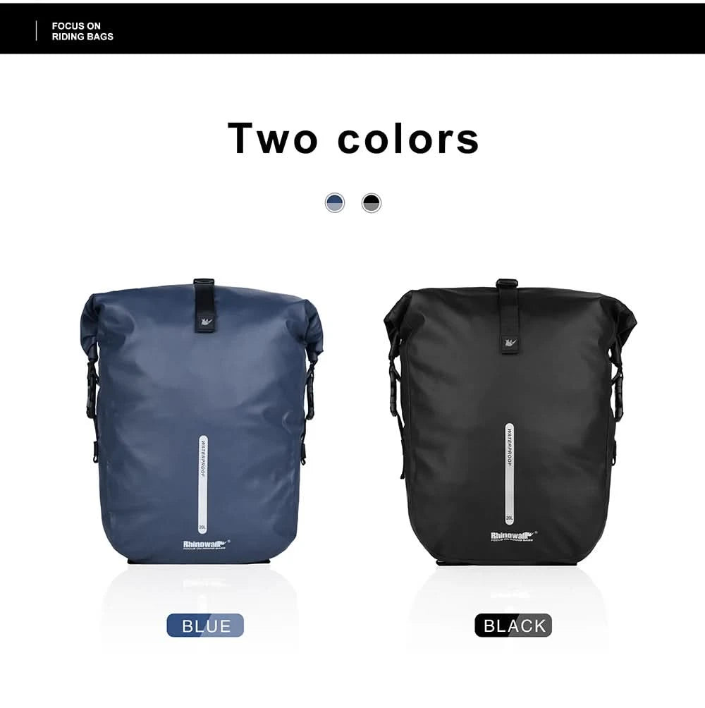 Rhinowalk Fahrradtasche & Gepäckträgertasche, 100 % wasserdicht, 27 l großes Fassungsvermögen, multifunktionale Gepäckträgertasche, Fahrradtaschen