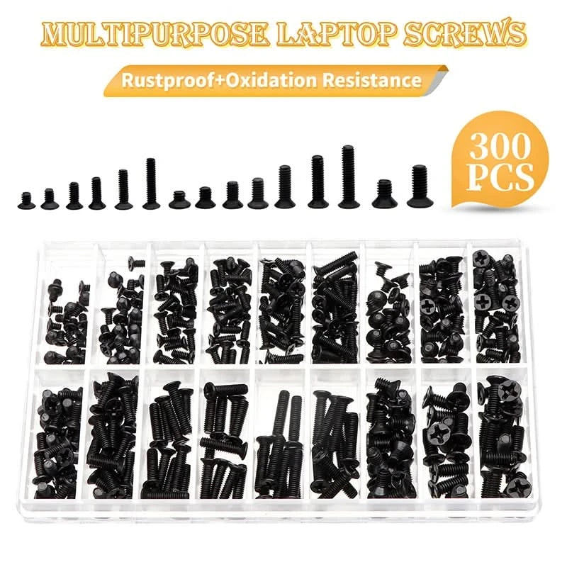 300/360Pcs M2 M2.5 M3 KM Screw Flat Head Phillips Screws Laptop Notebook Screws Set Kit For Computer Notebook Small Screw Kit
