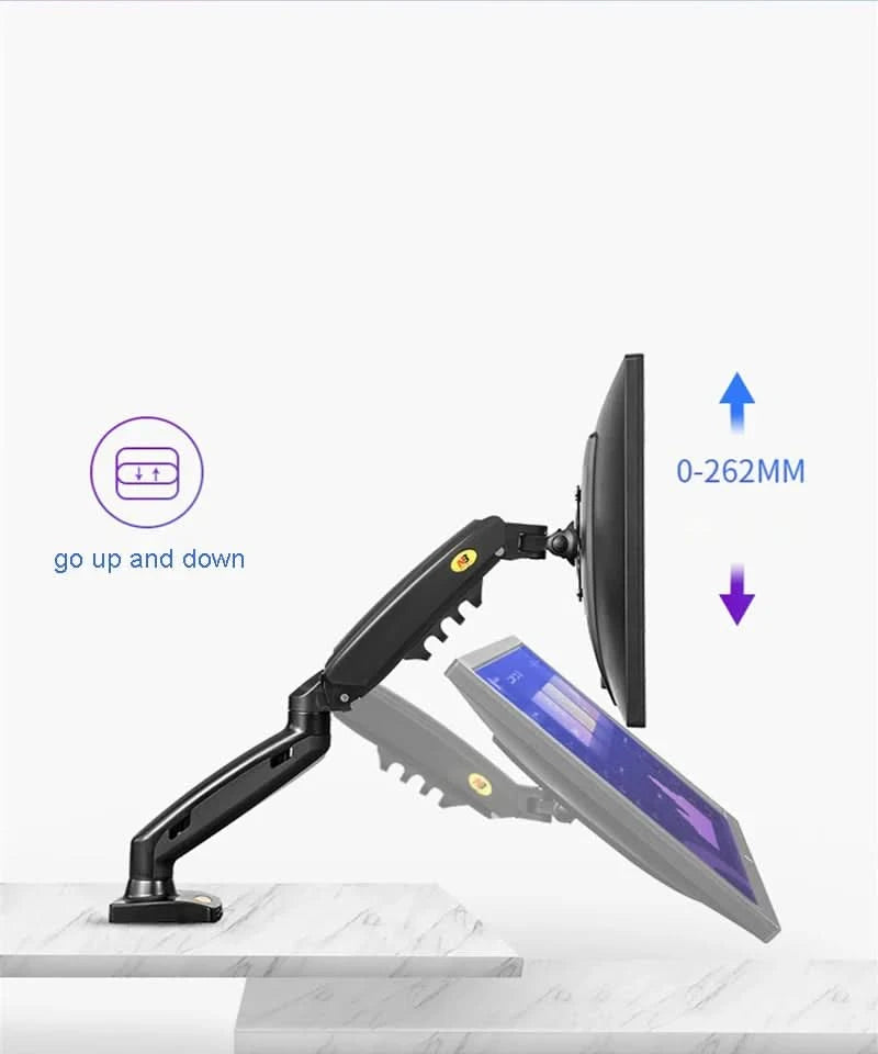 Weiße Dual-Monitorhalterung 17-30 Zoll, Halterung Belastbarkeit 2-9 kg pro Arm, NB F160