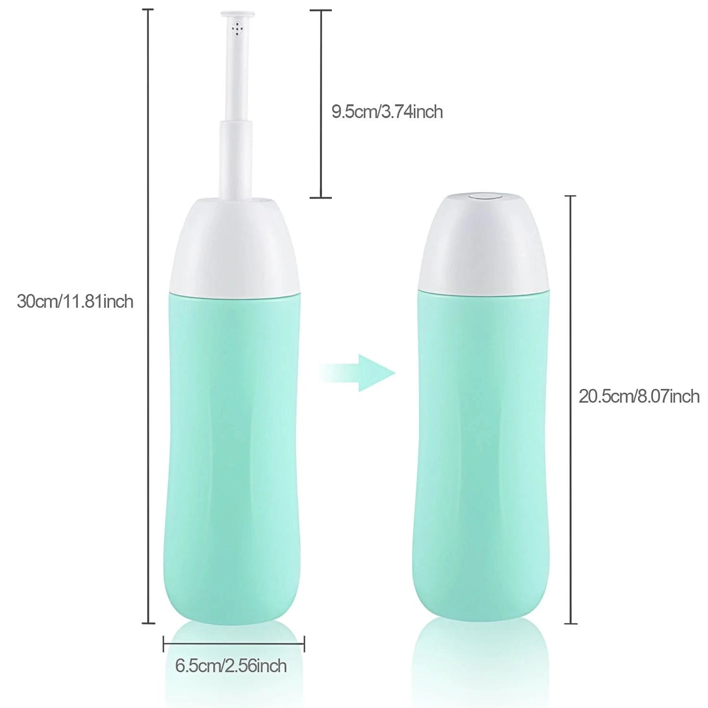 Tragbares Bidet – Reise-Handbidetflasche mit einziehbarer Sprühdüse zur Hygiene-Reinigung, Körperpflege, 400 ml, mit Tasche