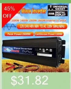 Reiner Sinus-Wechselrichter 12V/24V auf AC110V 220V 1000W 2000W 3000W Spannungswandler Leistungswandler Solar-Wechselrichter LED-Anzeige