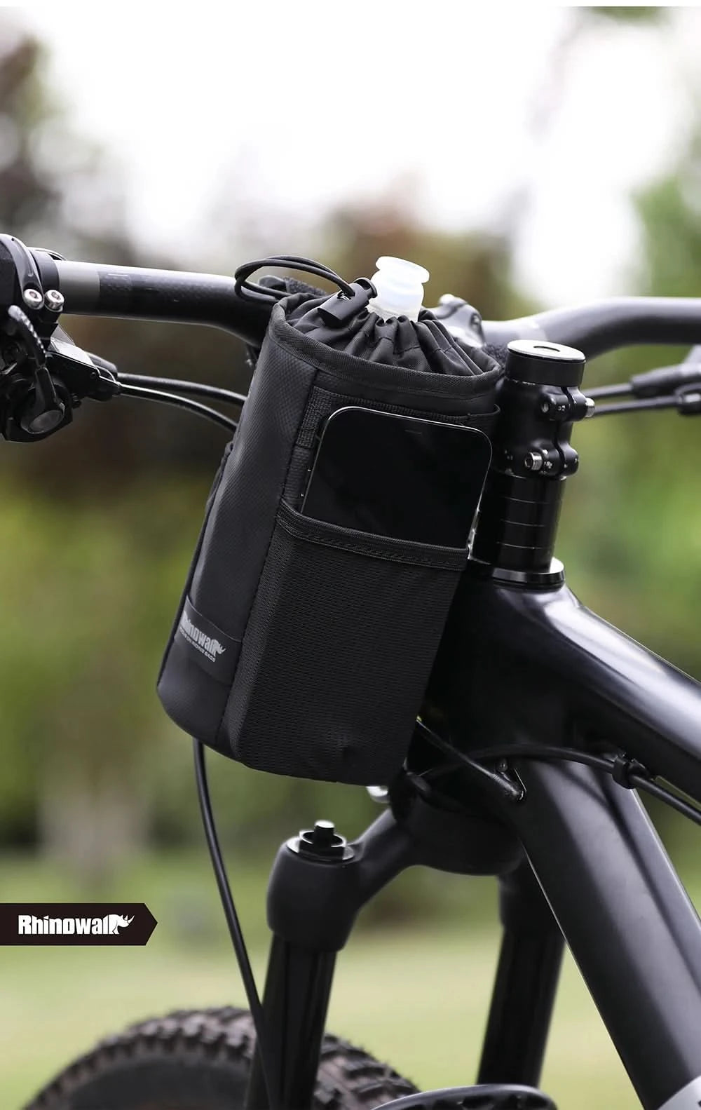 Rhinowalk Bicycle Bag Cycling Water Bottle Carrier Pouch MTB Bike Insulated Kettle Bag Riding Handlebar 1pc or 2pcs Accessories