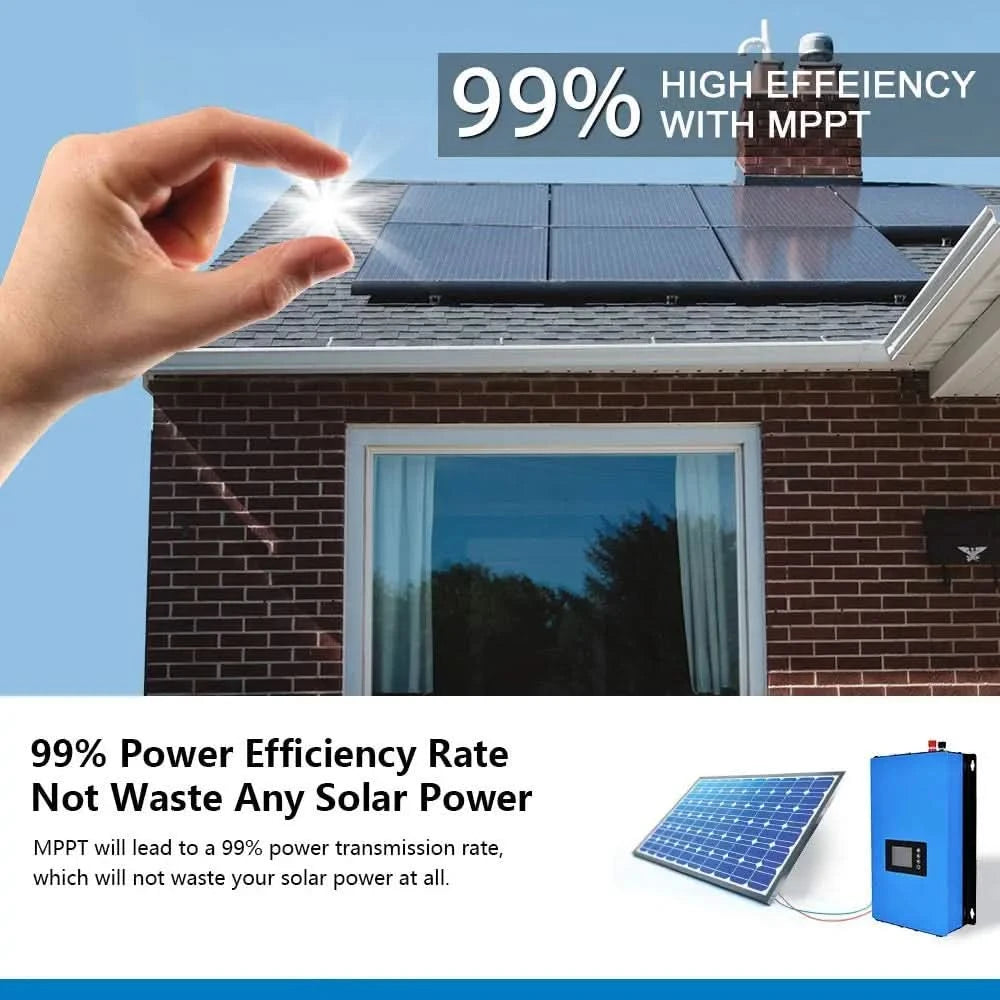 Y&H 2000W Solar Grid Micro Inverter Battery Discharge Power Mode With Limiter Sensor PV DC 45-90V AC 220V MPPT Solar Converter