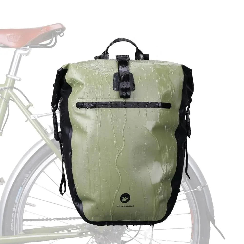 Rhinowalk Fahrradtasche & Gepäckträgertasche, 100 % wasserdicht, 27 l großes Fassungsvermögen, multifunktionale Gepäckträgertasche, Fahrradtaschen