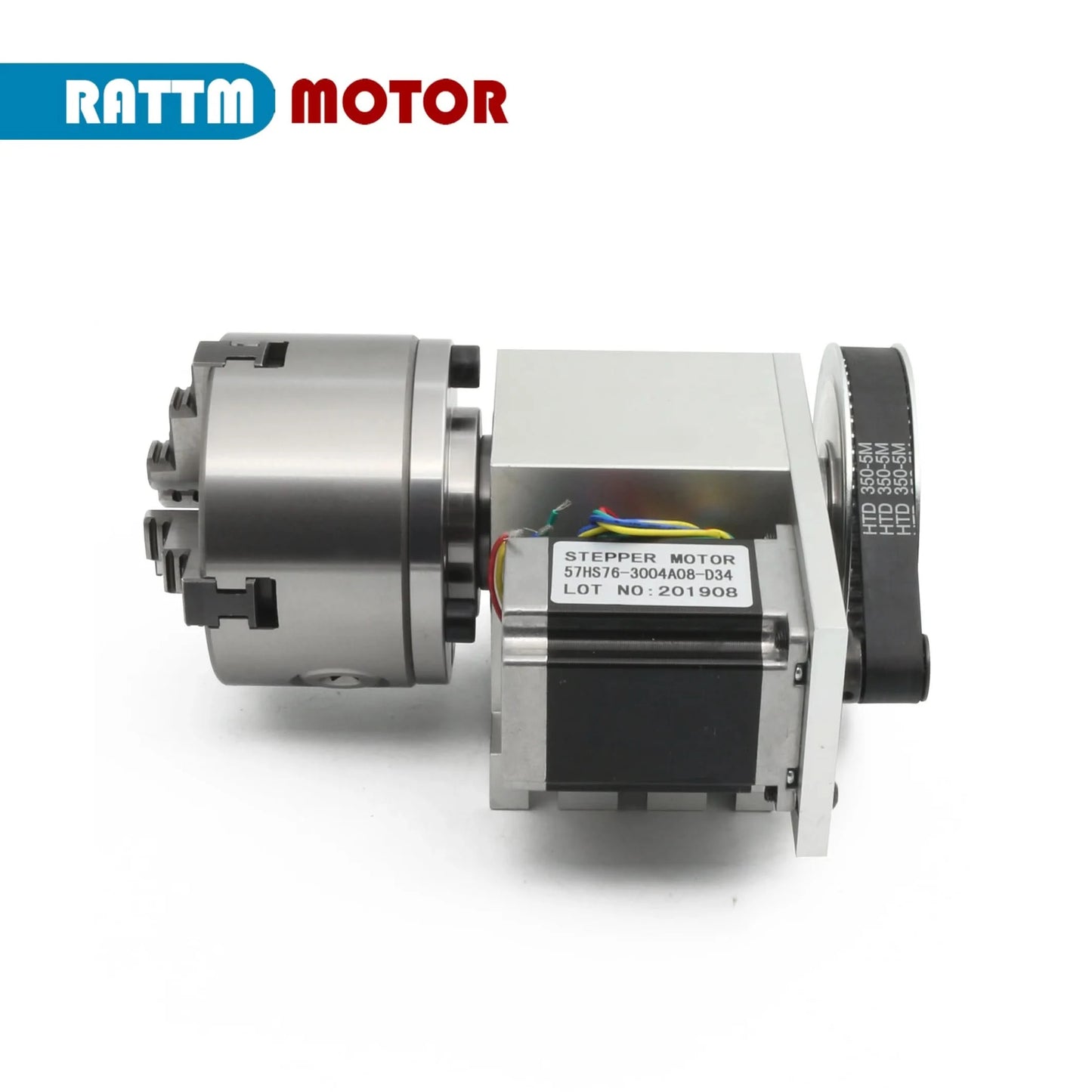 【EU&Brazil Stock】4 Axis Rotation A Axis Extend Rotary 4 Jaw 100mm K12-100 Chuck Nema23 Motor &Tailstock for Wood Metal Milling