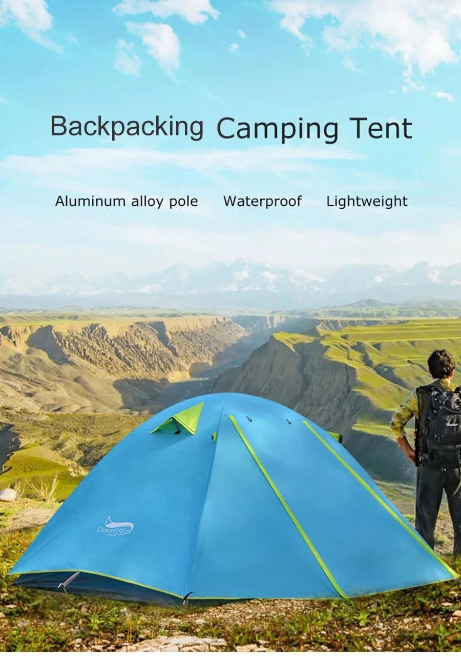 Desert&Fox 1-Personen-Trekkingzelt Einzel-Campingzelte Wasserdichtes Leichtes tragbares Zelt mit Tragetasche für Strandreisen Picknick