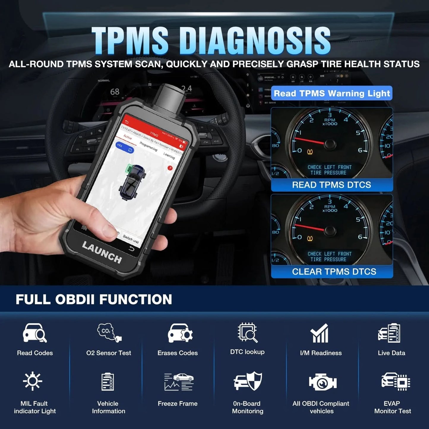 USA EU Lager EINFÜHRUNG Creader TPMS CRT5011 V2 Reifendruckprogrammier-Sensor-Scan-Tool