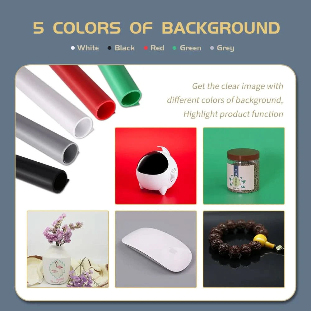 30/40/45 65 80cm Photography Tent Photo Light Studio SoftBox Portable Foldable Table Shoot Tents Kit With 5 Background Backdrop