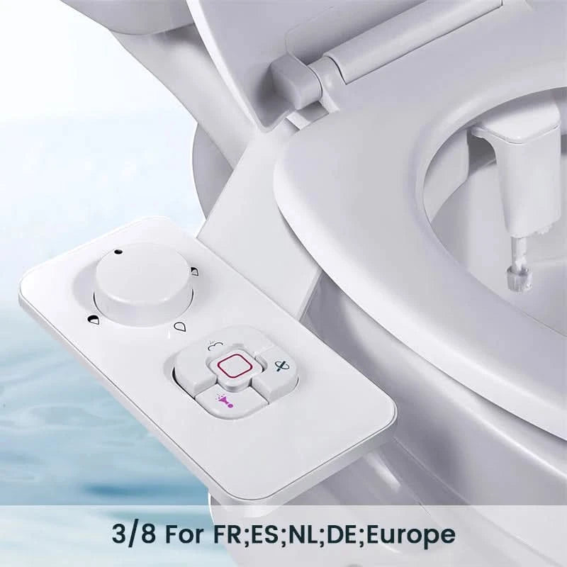 Samodra Toiletten-Bidet-Dusche, ultradünner Bidet-Toilettensitzaufsatz, nicht-elektrischer Bidet-Sprayer, Dual-Düsen, vordere und hintere Reinigung