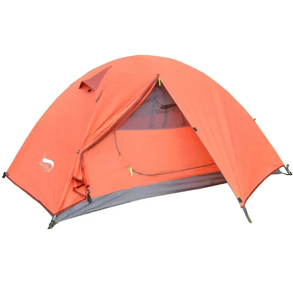 Desert&Fox 1-Personen-Wanderzelt Einzel-Campingzelte Wasserdicht Leicht Tragbares Zelt mit Tragetasche für Strand Reisen Picknick