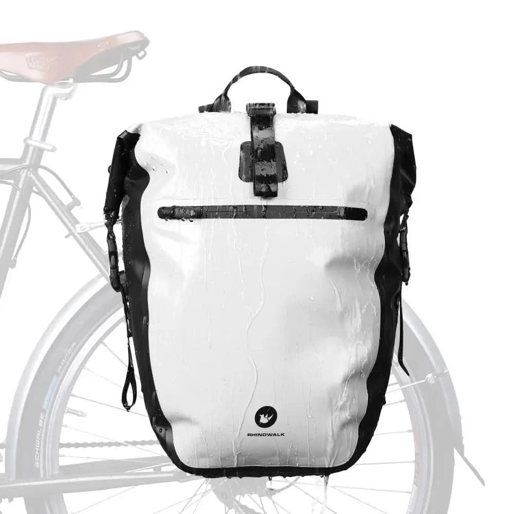 Rhinowalk Fahrradtasche & Gepäckträgertasche, 100 % wasserdicht, 27 l großes Fassungsvermögen, multifunktionale Gepäckträgertasche, Fahrradtaschen