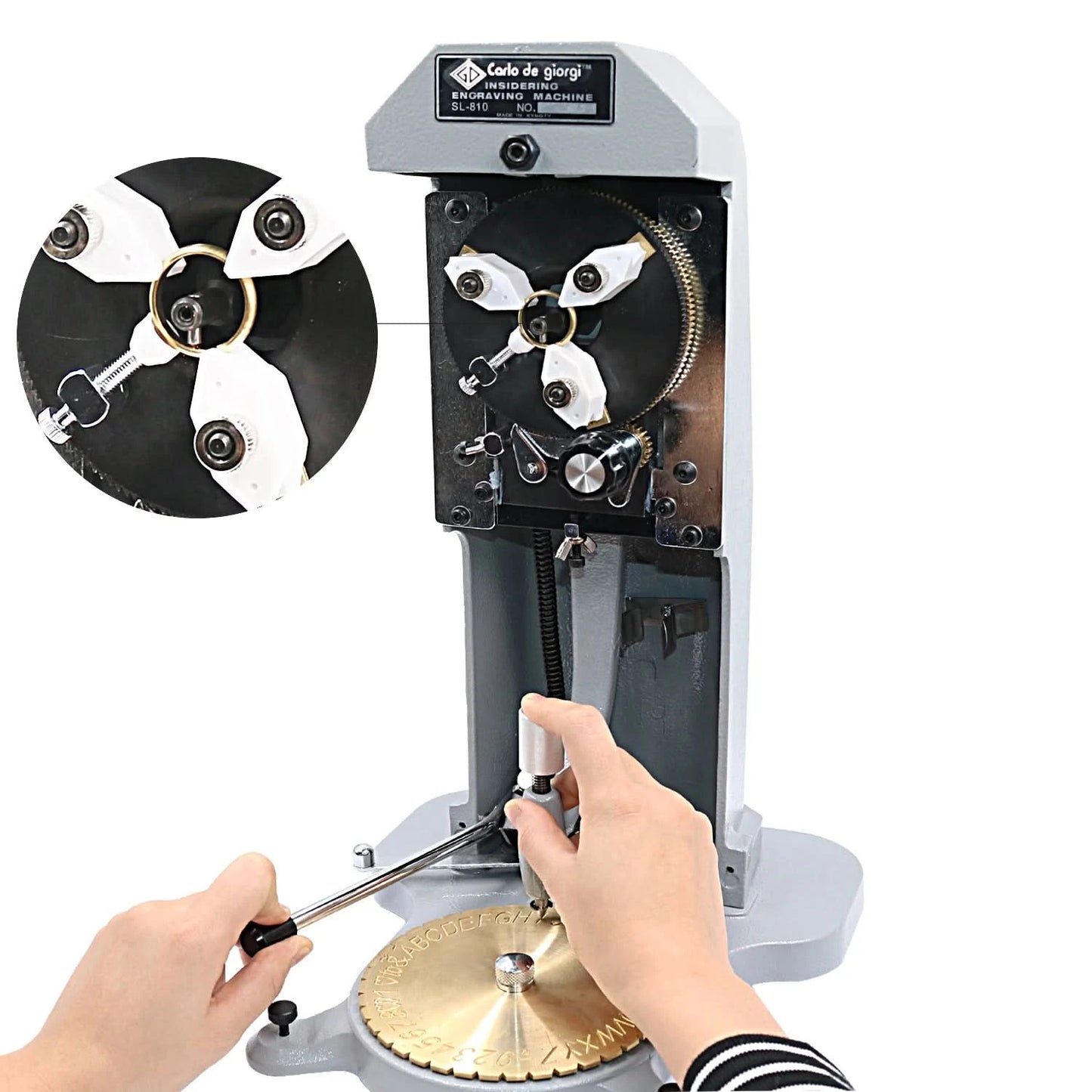 NIUPIKA Ringinnengravurmaschine Standard-Buchstabenblock Wählrad Plotter Gold Silber Schmuck DIY Werkzeuge Graviermaschine