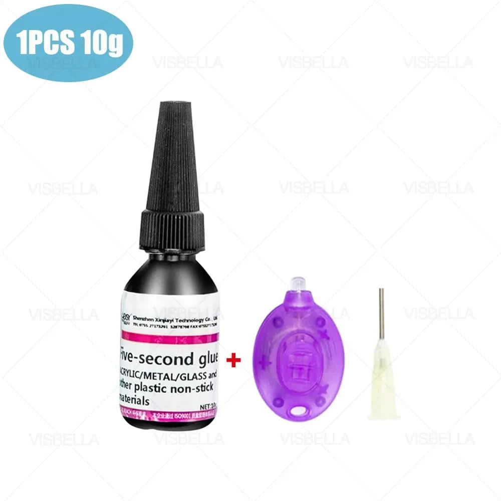 UV-Kleber Super Bonding Schweißkleber-Set UV-härtender Kleber 5 Sekunden Fix Klebstoff Dichtmittel Klebe- & Schweißkleber-Set