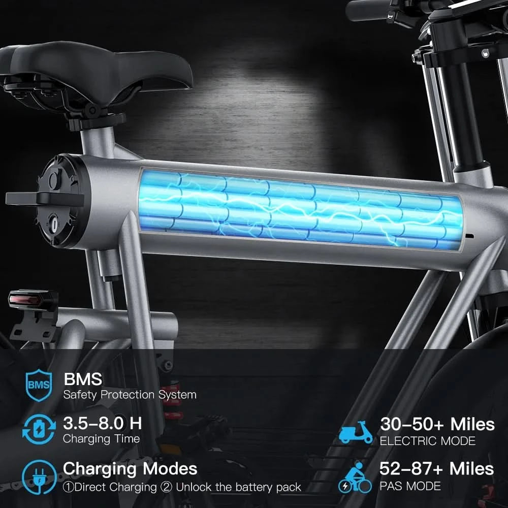 EU-Lager COSWHEEL T20 Pro Multifunktionales E-Bike 1000W 1500W Mountain Road City Hybrid Fahrrad 20*4 Zoll Fat Tire Elektrofahrrad