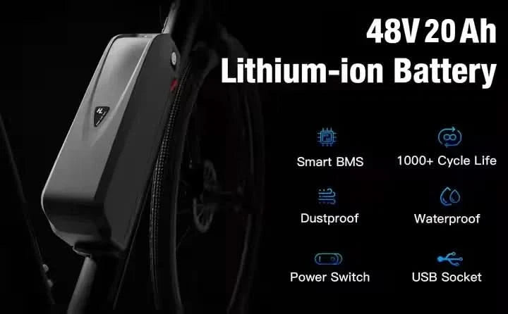 EU US Lager 48V 20Ah Elektrofahrrad Akku 36V 48V 52V 13Ah 15Ah 20Ah für E-Bike Roller Lithium-Ionen-Akkupacks