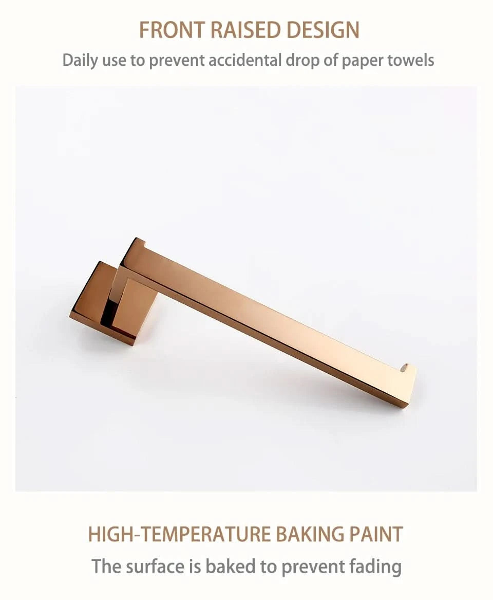 Rose Gold Bathroom Accessories Set Wall Mount Shelf Toilet Bath Hardware Paper Holder Towel Bar Rack Rail Rod Robe Hook Hanger