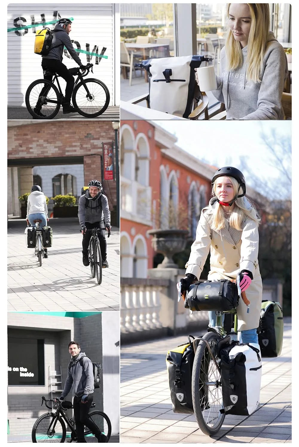 Rhinowalk Fahrradtasche & Gepäckträgertasche, 100 % wasserdicht, 27 l großes Fassungsvermögen, multifunktionale Gepäckträgertasche, Fahrradtaschen