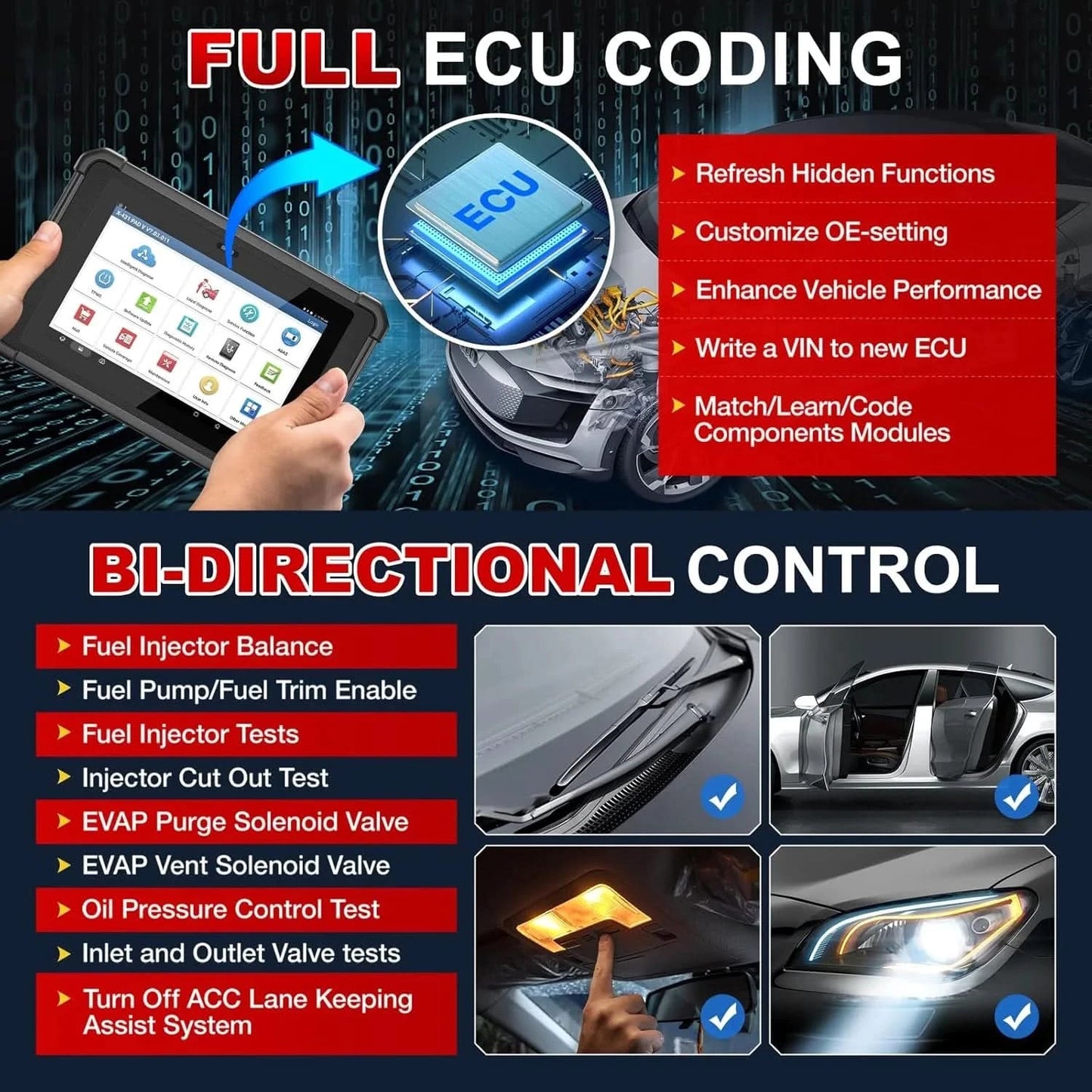 USA EU Lager LAUNCH X431 PAD5 V Elite Auto ECU Programmierungs-Diagnosetool mit über 60 Diensten