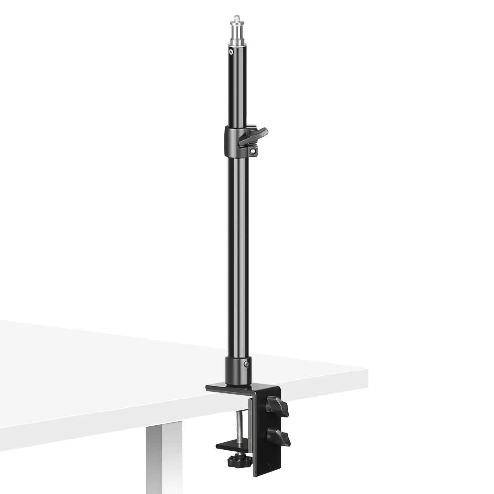 SH Schraubzwingen-Stativ Desktop-Leuchtenstativ mit 1/4" Kugelkopf Verstellbare Tischhalterung für Kamera, Ringlicht