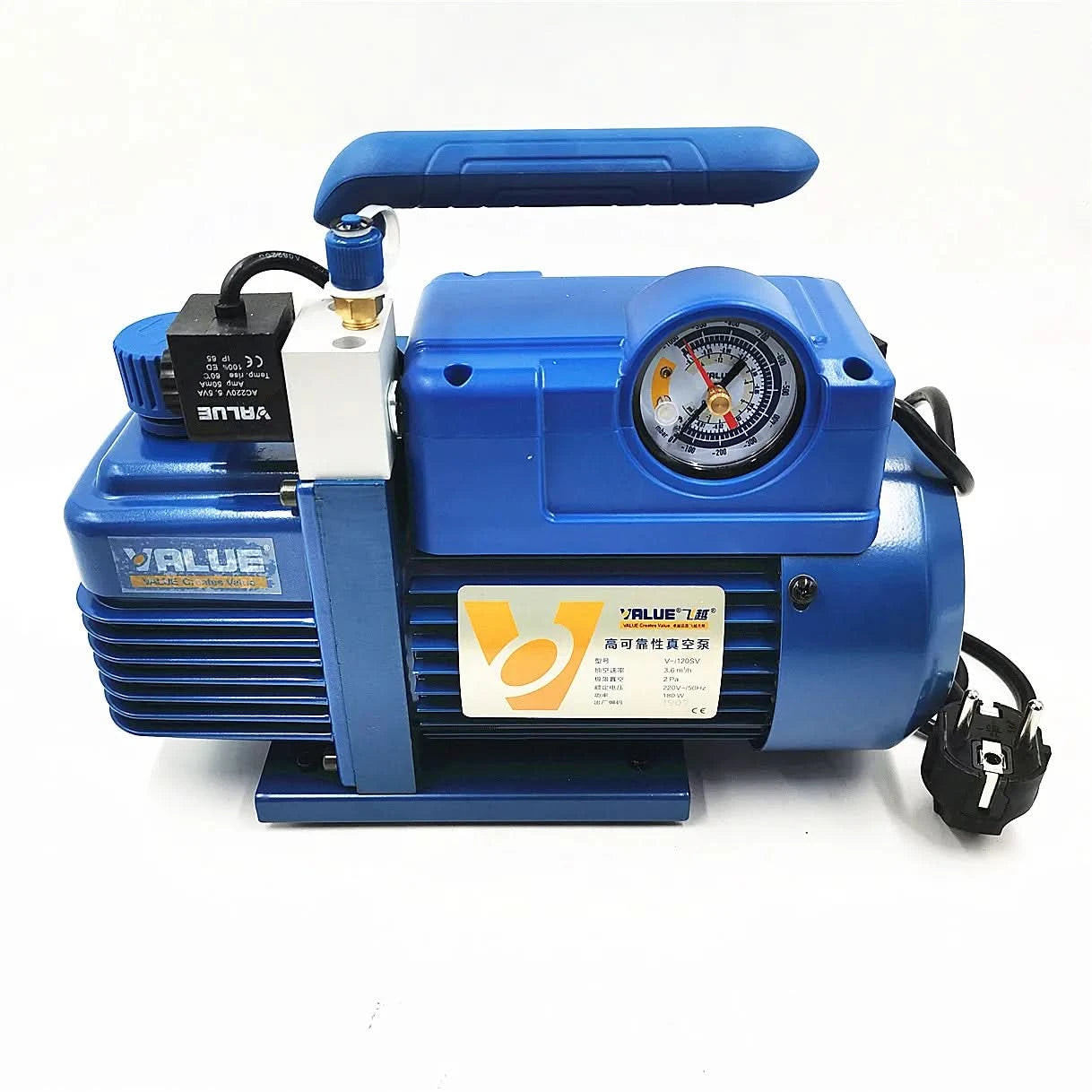 220V 180W V-i120SV Neue Kältemittel-Vakuumpumpe Klimaanlagen-Vakuumpumpe für R410A, R407C, R134a, R12, R22