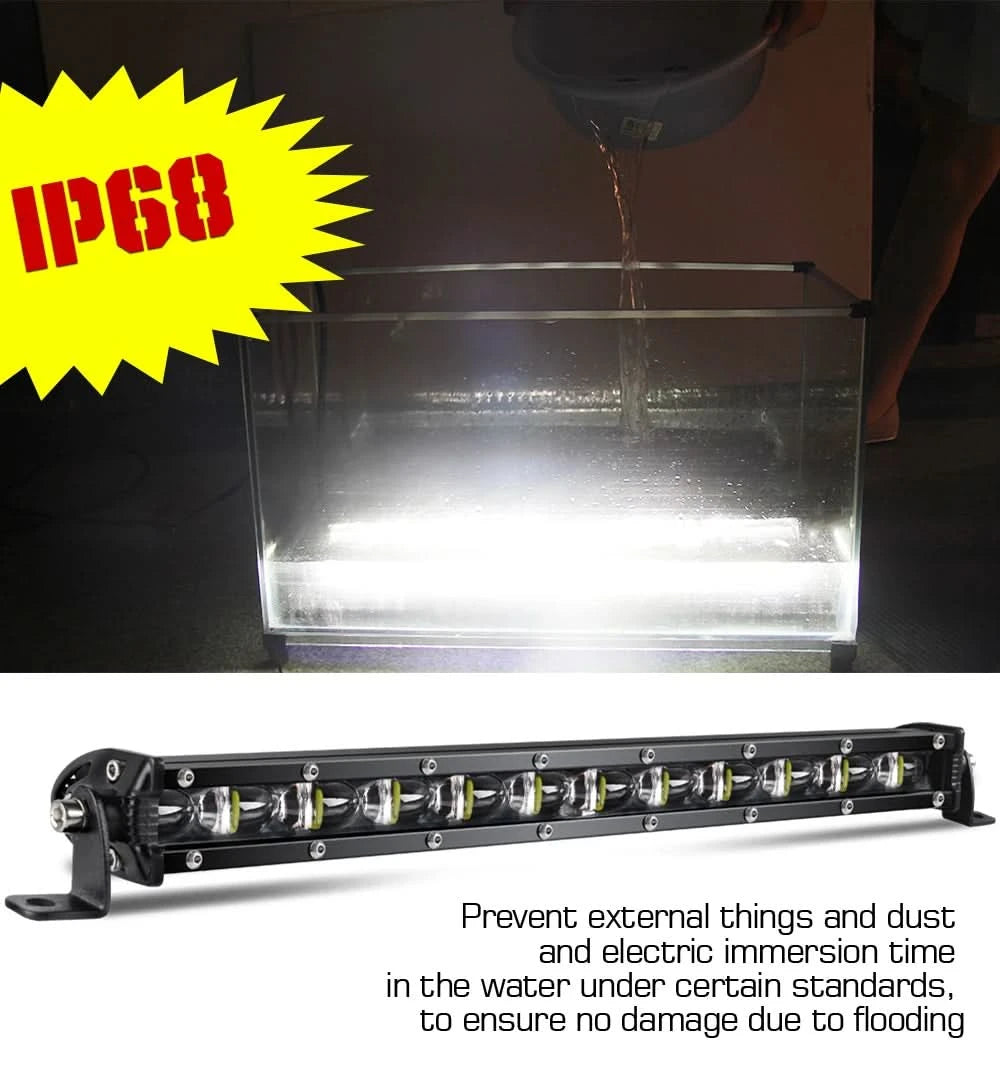CO LIGHT 50 inch 240W Slim LED Light Bar Single Row Spot Flood Combo Beam Offroad Led Work Light 12V 24V for ATV SUV Lada Boat