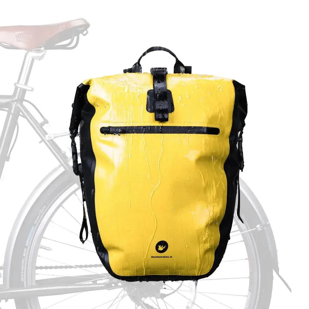 Rhinowalk Fahrradtasche & Gepäckträgertasche, 100 % wasserdicht, 27 l großes Fassungsvermögen, multifunktionale Gepäckträgertasche, Fahrradtaschen