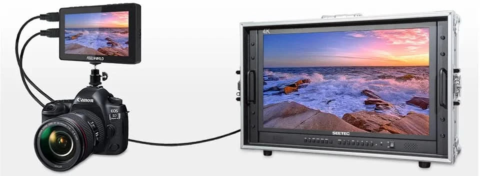 FEELWORLD F5 Pro V4 6 Zoll DSLR-Kamera-Feldmonitor Touchscreen 3D LUT FHD1920 1080 4K HDMI Video Fokusassistent für Gimbal