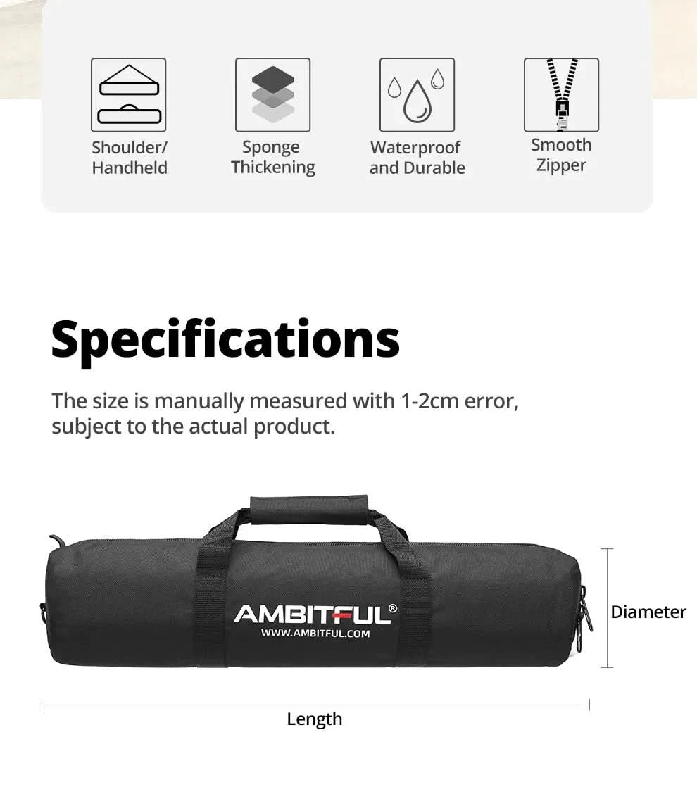 50cm - 125cm Gepolsterte Kamera Einbeinstativ-Tragetasche Stativtasche Lampenstativ-Tragetasche Schirm-Softbox-Tragetasche
